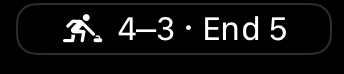 The Hogline inline widget reading 4–3 · End 5